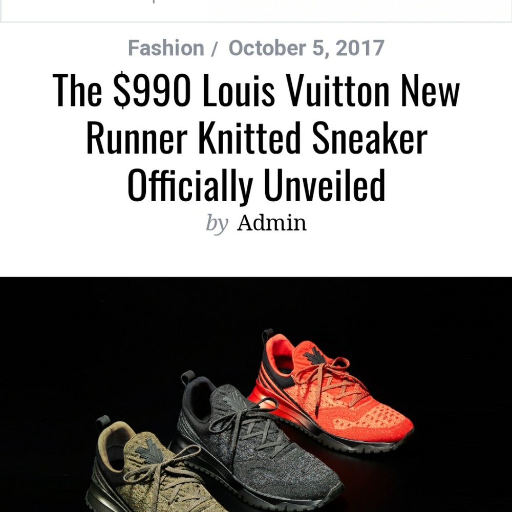 Louis Vuitton New Runner knitted Sneaker. - Picture 2 of 4